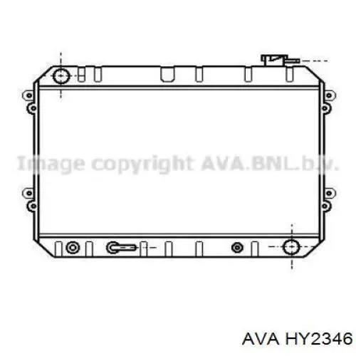 HY2346 AVA Радіатор охолодження двигуна