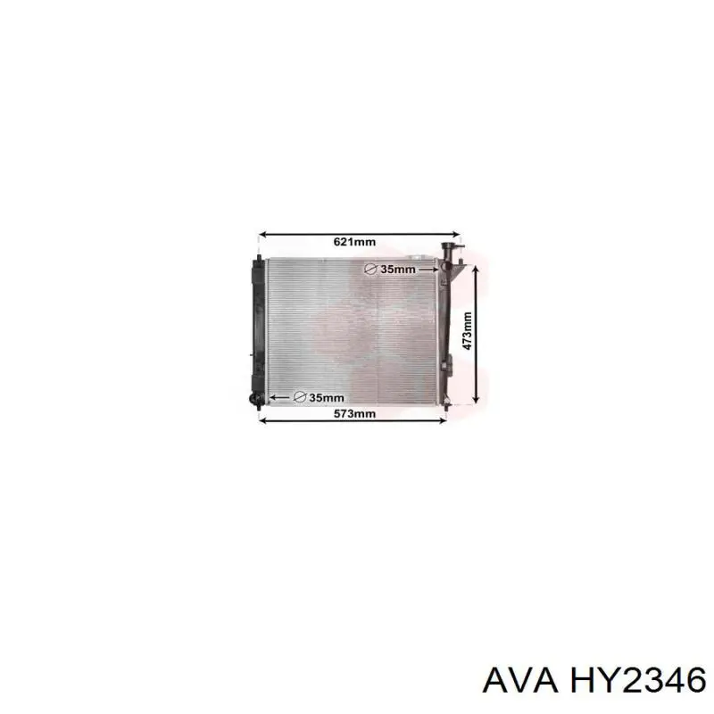 Купити HY2346 AVA Радіатор двигуна