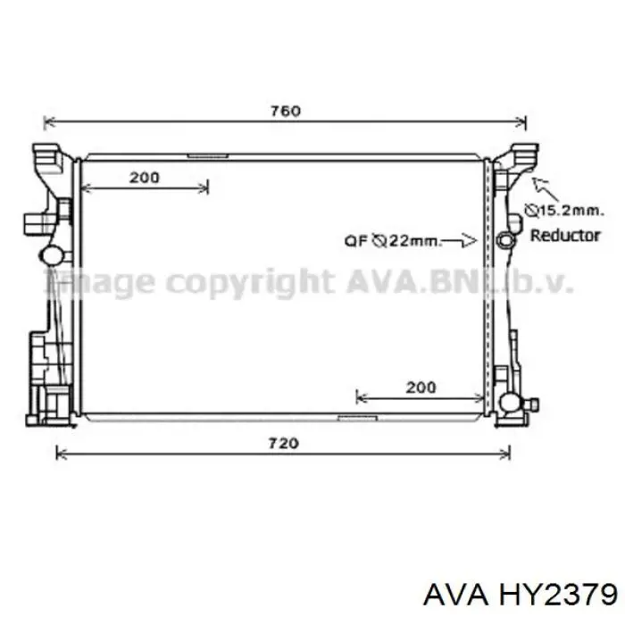 Радіатор HY2379 AVA
