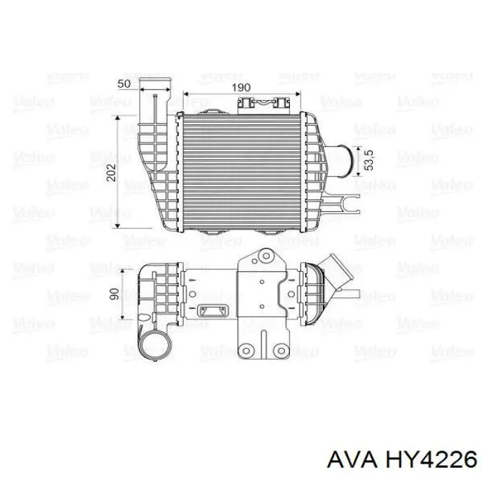 Радіатор интеркуллера HY4226 AVA