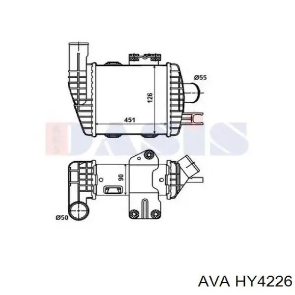 Купити HY4226 AVA Радіатор интеркуллера