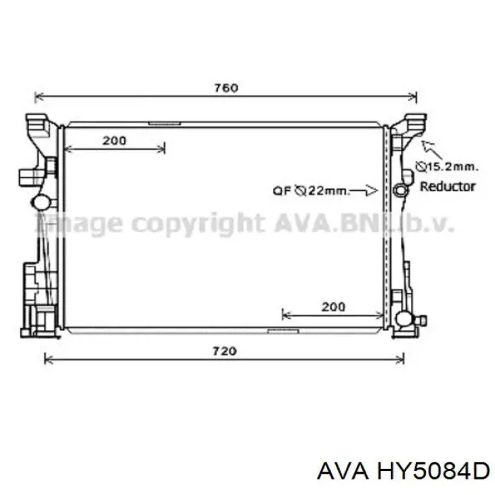Радіатор охолодження кондиціонера AVA HY5084D