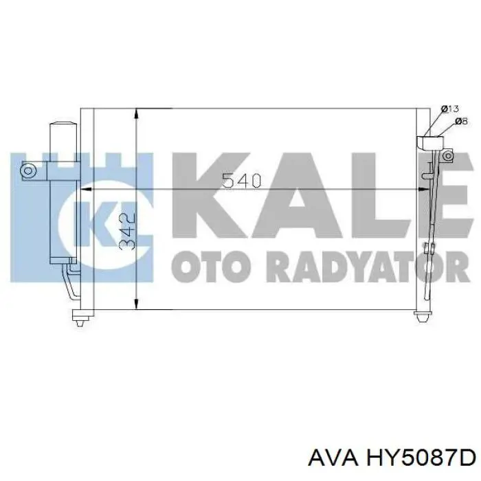 Купити HY5087D AVA Радіатор системи охолодження кондиціонера