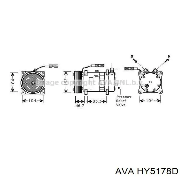 Радіатор кондиціонера HY5178D AVA