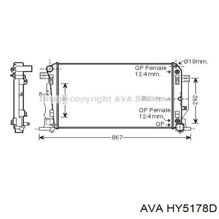 Купити HY5178D AVA Радіатор системи охолодження кондиціонера