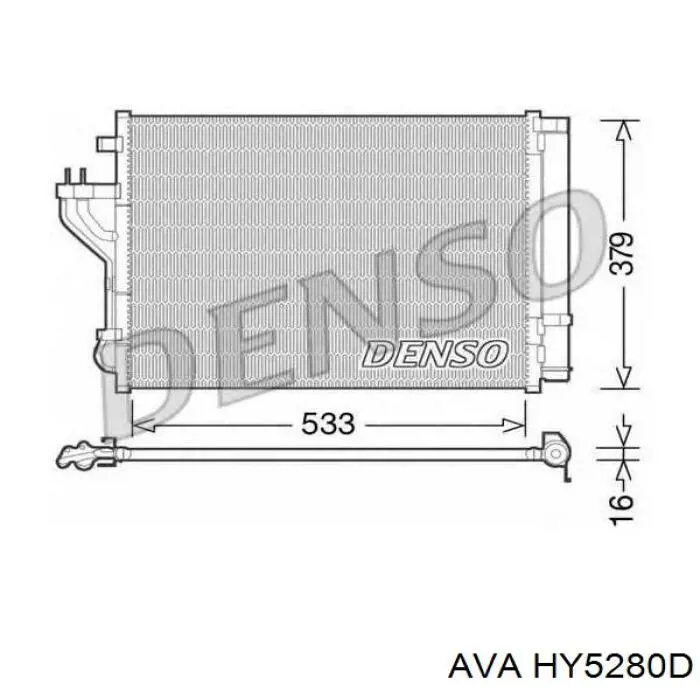 Радіатор кондиціонера HY5280D AVA