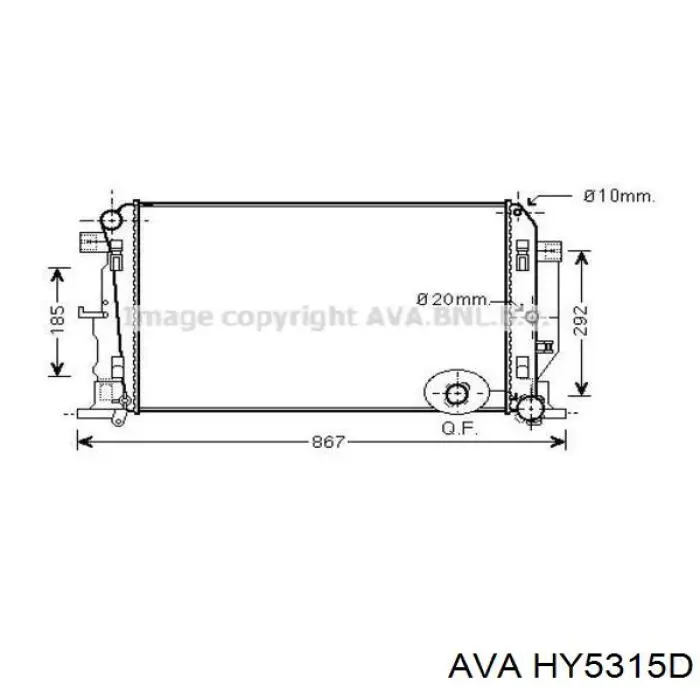 HY5315D AVA радіатор кондиціонера