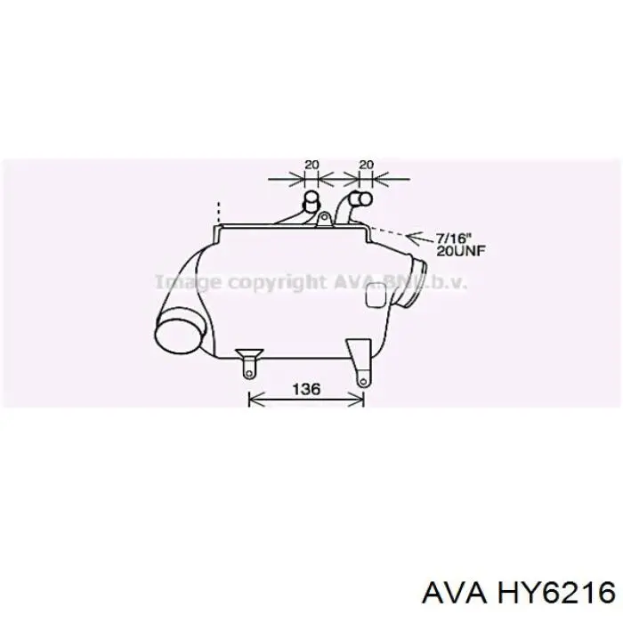 Радіатор пічки HY6216 AVA