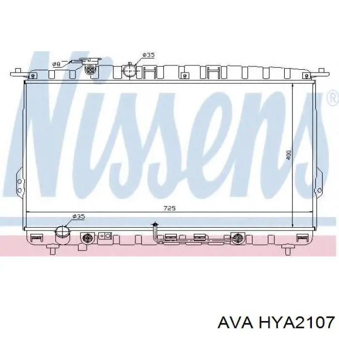 Купити HYA2107 AVA Радіатор двигуна