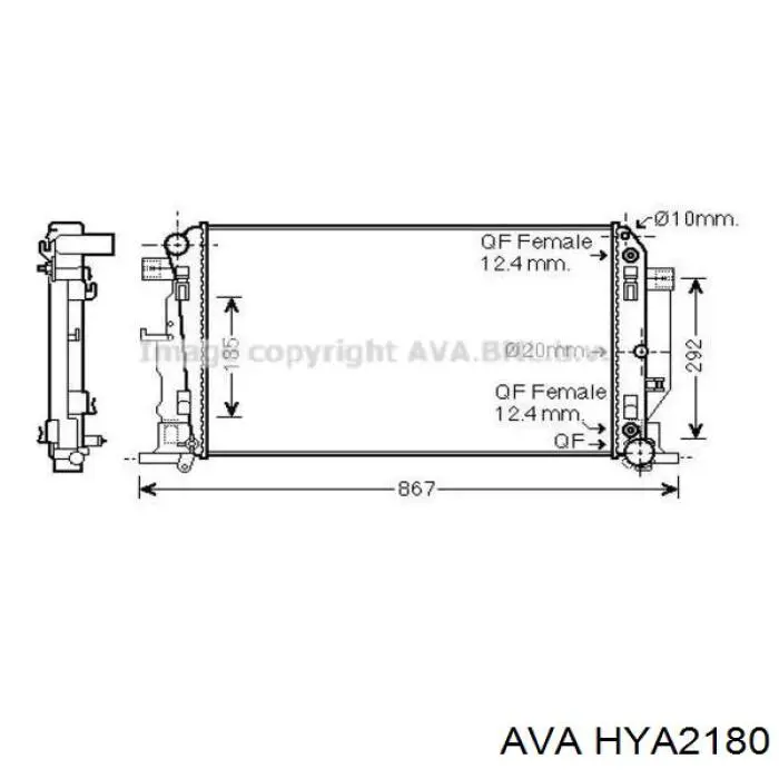 Радіатор основний AVA HYA2180 ціна, від 90.95 USD