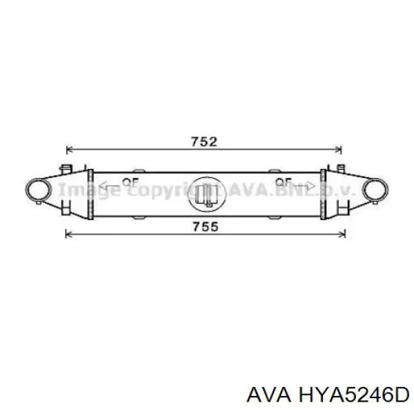Радіатор кондиціонера HYA5246D AVA