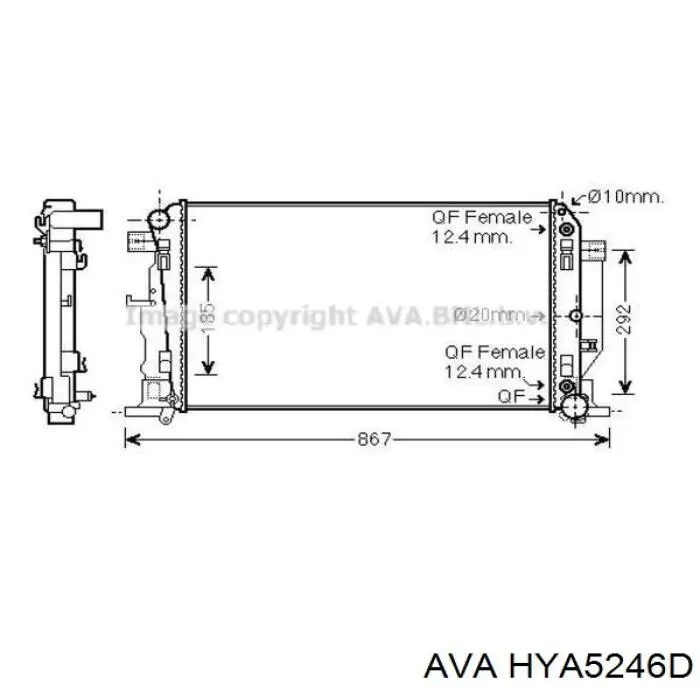 Купити HYA5246D AVA Радіатор системи охолодження кондиціонера