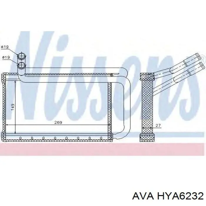 Радіатор пічки HYA6232 AVA