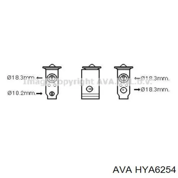 Радіатор пічки (обігрівача) AVA HYA6254 ціна, від 52.59 USD