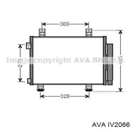 Купити IV2066 AVA Радіатор двигуна