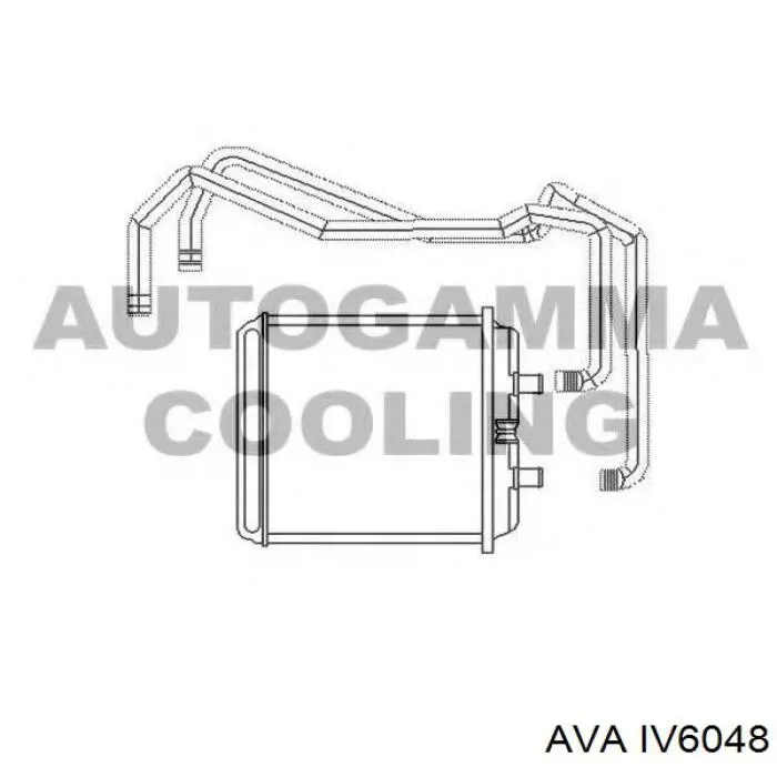 IV6048 AVA Радіатор опалювача салону
