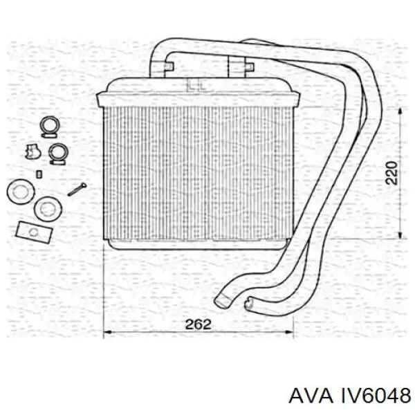 Радіатор пічки IV6048 AVA
