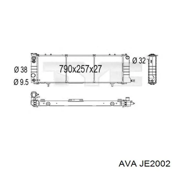 Радіатор основний AVA JE2002 ціна, від 110.58 USD