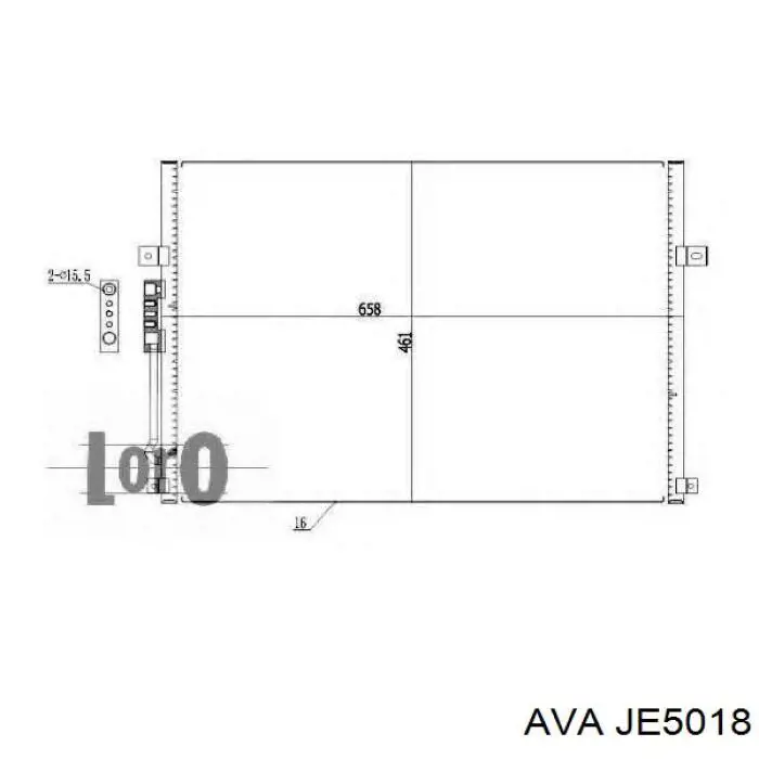 Конденсатор кондиціонера AVA JE5018 ціна, від 72.84 USD