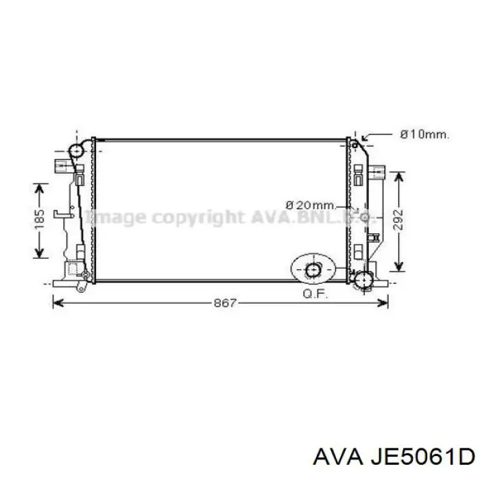 Радіатор охолодження кондиціонера AVA JE5061D
