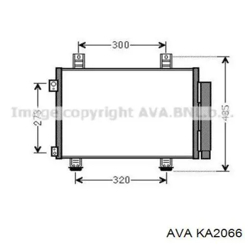 Купити KA2066 AVA Радіатор двигуна