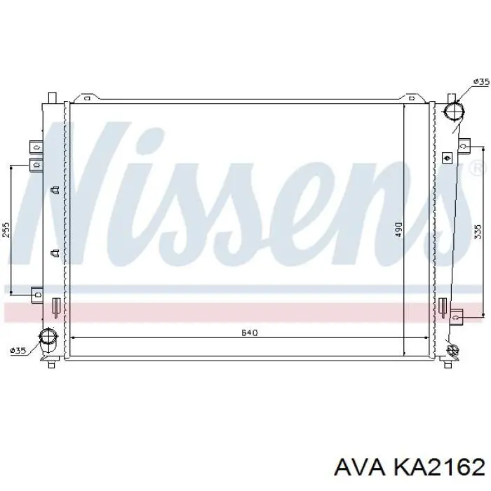 KA2162 AVA Радіатор охолодження двигуна