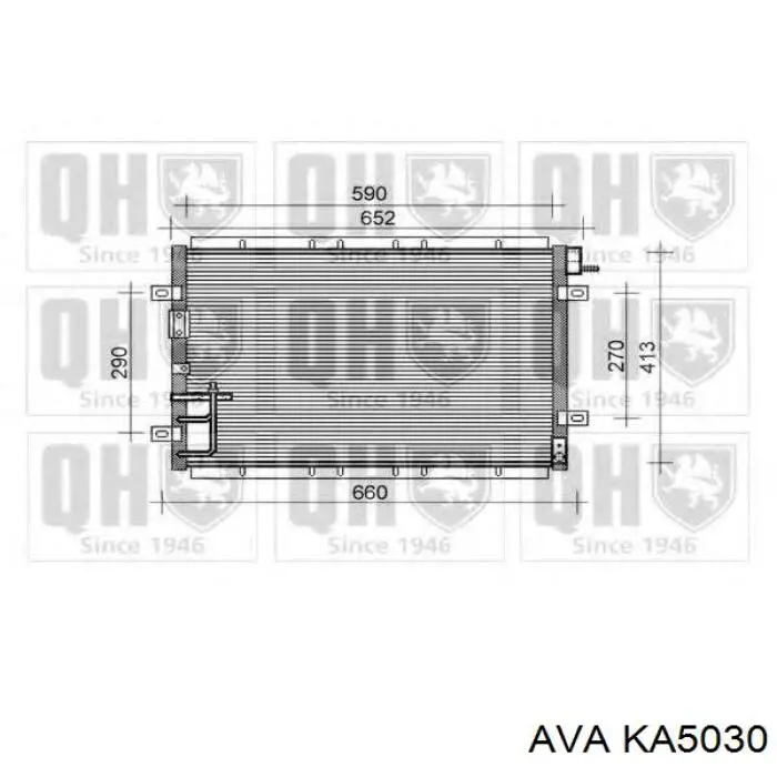 Радіатор кондиціонера KA5030 AVA