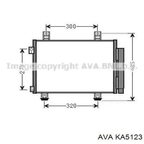 Радіатор кондиціонера KA5123 AVA