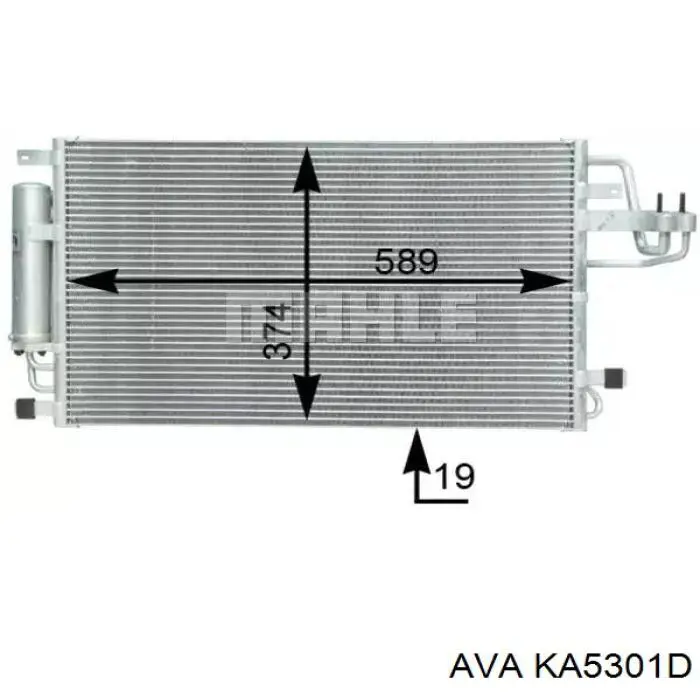 Радіатор охолодження кондиціонера AVA KA5301D