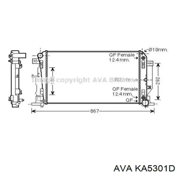 Конденсатор кондиціонера AVA KA5301D ціна, від 104.34 USD