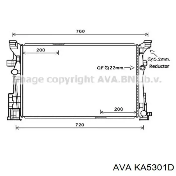 Купити KA5301D AVA Радіатор системи охолодження кондиціонера