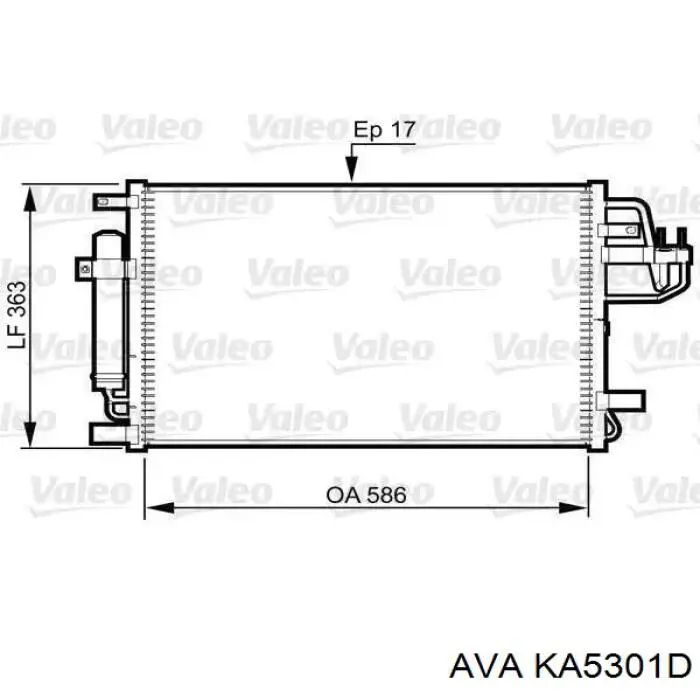 Радіатор кондиціонера KA5301D AVA
