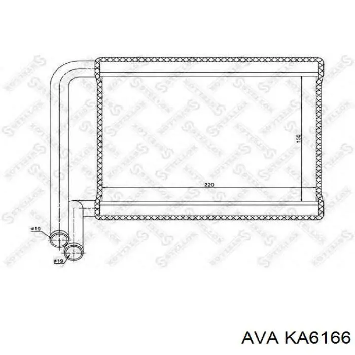 Радіатор обігрівача AVA KA6166