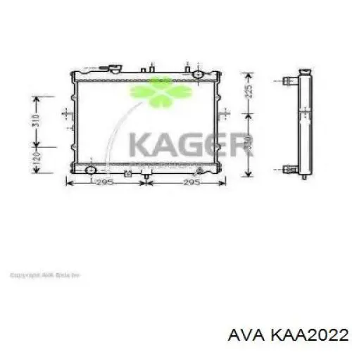 Радіатор основний AVA KAA2022 ціна, від 96.24 USD