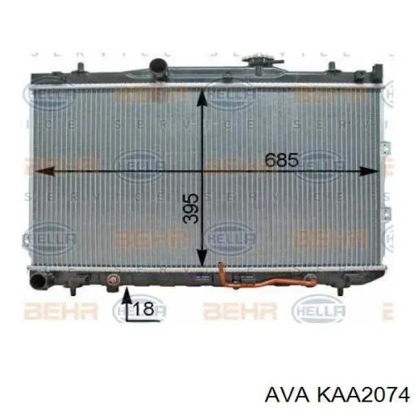Купити KAA2074 AVA Радіатор двигуна