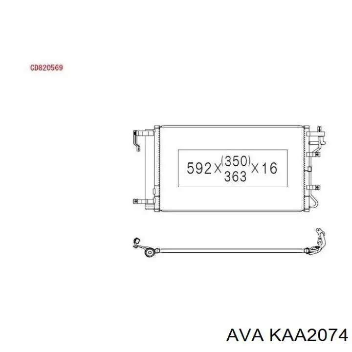 Радіатор основний AVA KAA2074 ціна, від 78.99 USD