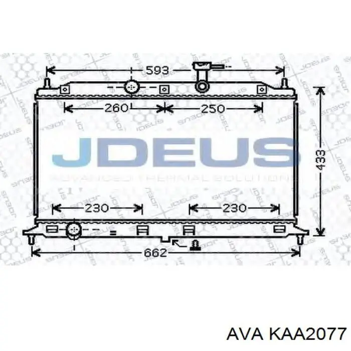 Радіатор охолодження AVA KAA2077