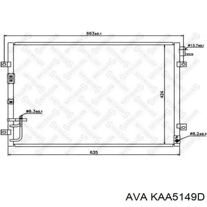 Радіатор кондиціонера KAA5149D AVA