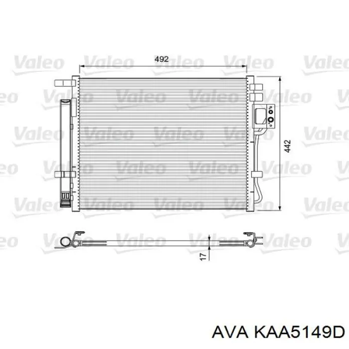 Радіатор кондиціонера KAA5149D AVA