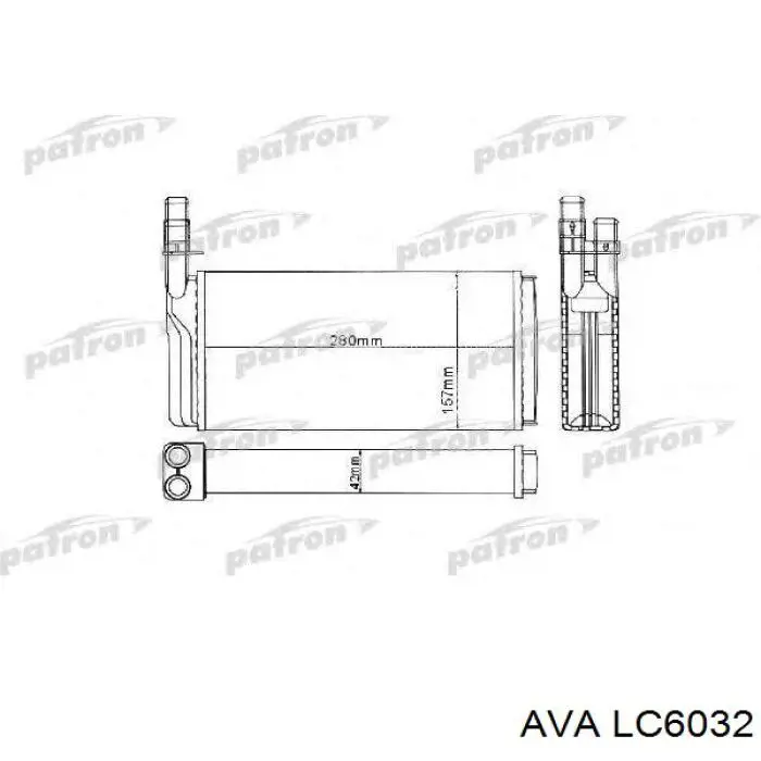 LC6032 AVA радіатор пічки (обігрівача)