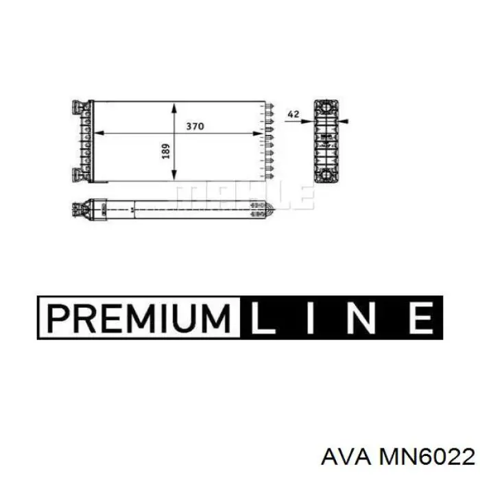 MN6022 AVA радіатор пічки (обігрівача)