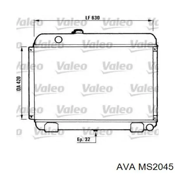 Радіатор основний AVA MS2045 ціна, від 438.16 USD