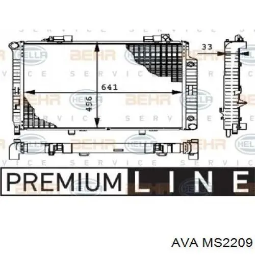 Купити MS2209 AVA Радіатор двигуна