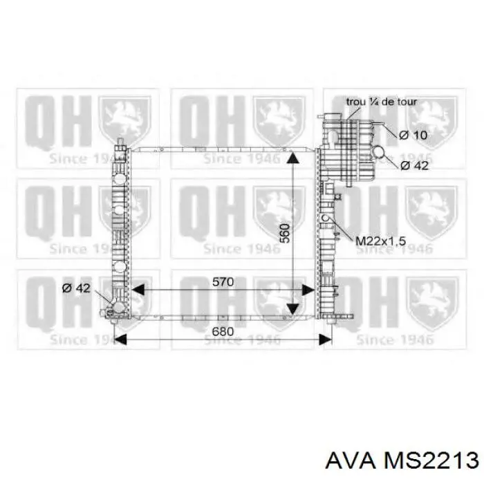 Радіатор MS2213 AVA