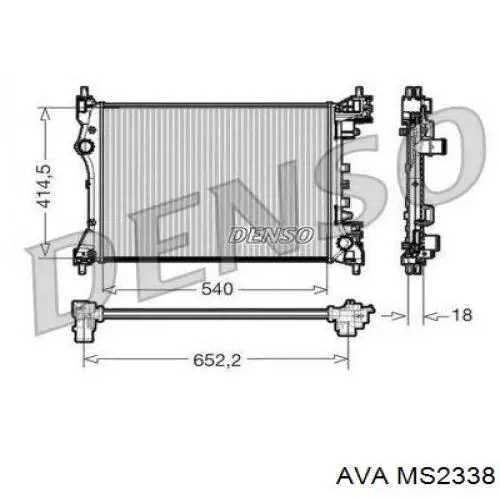 Купити MS2338 AVA Радіатор двигуна