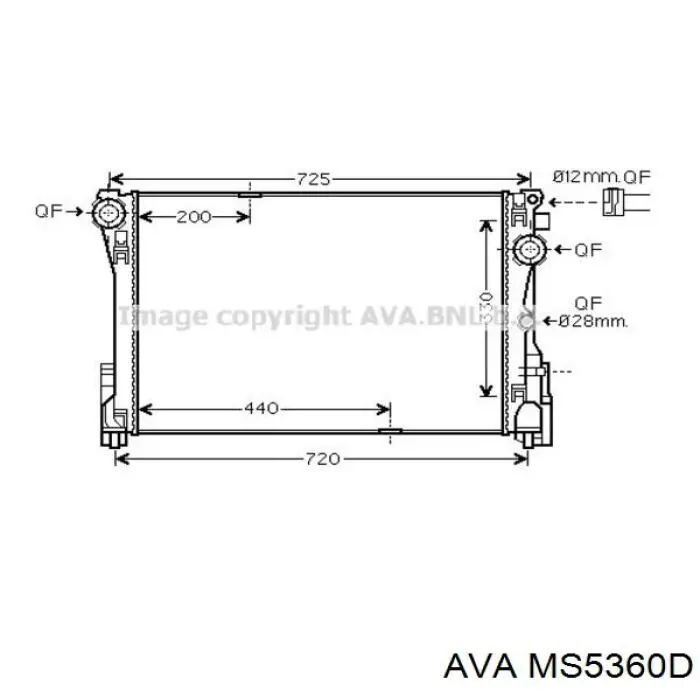 Радіатор кондиціонера MS5360D AVA