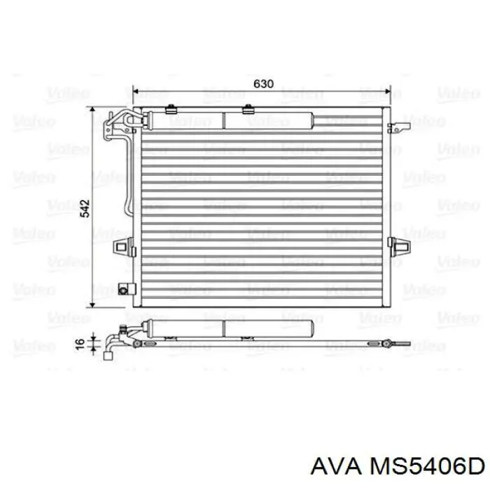 Радіатор кондиціонера MS5406D AVA