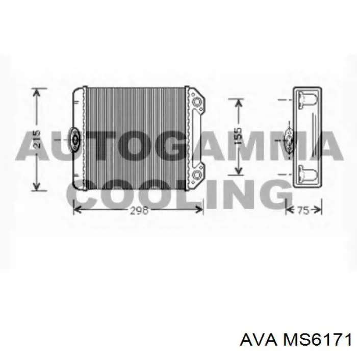 MS6171 AVA радіатор пічки (обігрівача)