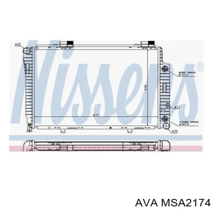 MSA2174 AVA радіатор охолодження двигуна