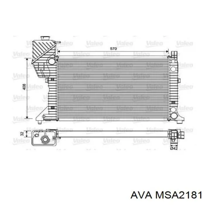 Купити MSA2181 AVA Радіатор двигуна